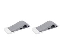 Vheolk Fermaporta - Confezione da 2 Cuneo Nel Gomma per Porta per Moquette, Legno Duro, Cemento E Piastrelle - Accessori per la Casa - Grigio