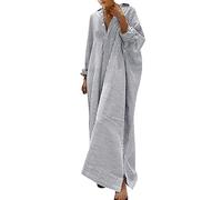 Vhersily 2025 Abito Lungo da Donna Stile Caftano, Bohémien, Copricostume da Spiaggia, Taglia Unica, Maniche Lunghe, per Viaggi E Passeggiate, Comodi e Versatili per Look, Facile da Pulire