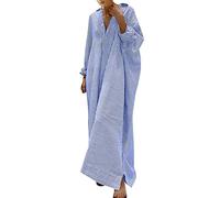 Vhersily 2025 Abito Lungo da Donna Stile Caftano, Bohémien, Copricostume da Spiaggia, Taglia Unica, Maniche Lunghe, per Viaggi E Passeggiate, Comodi e Versatili per Look, Facile da Pulire