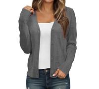 Vhersily 2025 Cardigan Da Donna Con Bottoni, Bolero Copri Spalle Manica 3/4 Maglione Corto Lavorato A Maglia Con Quattro Vintage Vestito Coprire, Sottile e Traspirante, Clubwear, per Autunno Invernale
