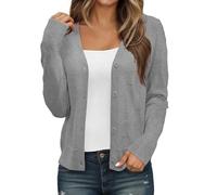 Vhersily 2025 Cardigan Da Donna Con Bottoni, Bolero Copri Spalle Manica 3/4 Maglione Corto Lavorato A Maglia Con Quattro Vintage Vestito Coprire, Sottile e Traspirante, Clubwear, per Autunno Invernale