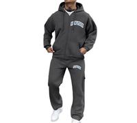 Vhersily 2025 Completi da Uomo Sportivi Zip con Cappuccio Autunno E Inverno Tuta 2 Pezzi Giacca Pantalone Leggera Tute Ginnastica Maniche Lunghe Completo Tennis per Fitness Jogging, Costumi di Coppia