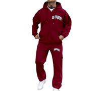 Vhersily 2025 Completi da Uomo Sportivi Zip con Cappuccio Autunno E Inverno Tuta 2 Pezzi Giacca Pantalone Leggera Tute Ginnastica Maniche Lunghe Completo Tennis per Fitness Jogging, Costumi di Coppia