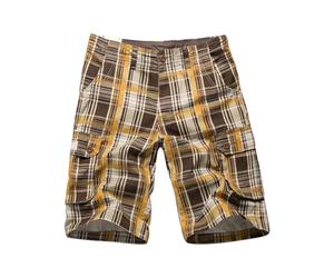 Vhersily 2025 Deal - Pantaloncini A Quadretti da Uomo, Estivi, Bermuda A Quadri, in Cotone E Lino, con Tasche, Elasticizzati, Leggeri, Comoda, per Il Tempo Libero, da Lavoro, Jogging Notturno