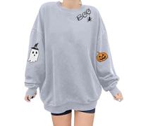 Vhersily 2025 Felpa da Donna con Stampa A Fantasma, in Tinta Unita, A Maniche Lunghe, Girocollo, Baggy Sweater Tops Going out Clothes, Sottile, Streetwear, Basic Outerwear, per Autunno e Inverno,