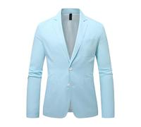 Vhersily 2025 Giacca da Uomo Blazer Modello Scuro Stile Tribunale ReTro Un Pulsante con Vestito Slim Elegante Business Tasche Chic Moda Fit Cotone Adulto Body Suit per Matrimoni, Mezze Stagioni