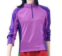 Vhersily 2025 Maglia da Ciclismo Donna a Maniche Lunghe Mountain Bike Top Pantaloncini Bici MTB da Strada, per Le Mezze Stagioni, per Trekking, Sottile, Workout Running Bodybuilding Sportivo