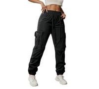 Vhersily 2025 Pantaloni Cargo Donna da Trekking Leggeri con Tasche Escursionismo Impermeabili Cintura Outdoor Sportivi Jogging, per Autunno e Inverno, Antisporco e Idrorepellente, Workout Running