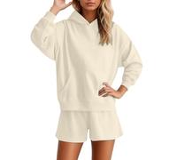 Vhersily 2025 Set da Salotto Oversize da Donna Felpe con Cappuccio Felpa Pantaloncini Completo 2 Pezzi Set di Tute Autunno Y2K, per Casa Fitness, Per Le Mezze Stagioni, Business, per aperto Ciclismo