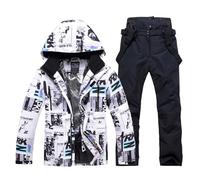 Vhersily 2025 Set Di Giacca Da Sci e Pantaloni Da Uomo e Donna, Caldo, Neve, Impermeabile, Antivento Tuta Da Sci Traspirante Per Allenamento Palestra, Per Autunno e Inverno, Costumi di Coppia