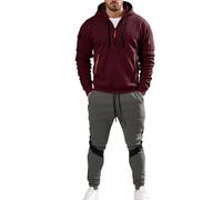 Vhersily 2025 Tuta Felpa Con Cappuccio E Pantaloni Uomo Completo Sportivo Invernale Abbigliamento Felpato Set Tute Completi Tracksuit Streetwear, Ginnastica Activewear, per Indossare Nuovo Semestre