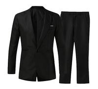 Vhersily 2025 Uomo Due Pezzi Abito Un Pulsante Smoking con Risvolto Punta Giacca e Pantaloni per Partito Tailleur Business da Sposo Curvy Matrimonio Vestiti Cotone Moderni Comode Prom da Cerimonia