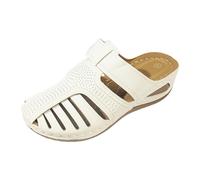 Vhersily 2026 Ciabatte Donna Comode Eleganti Sabot Estive Chiuse Davanti con Zeppa Sandali Vintage Chiusi Gomma Ciabatte Camminare Bassi Traspirante Sandalo Elegante per Trekking Camminare Passeggiate