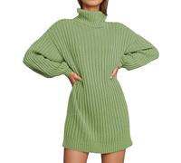 Vhersily 2026 Donna Autunno e Inverno Collo di Media Lunghezza di Abito Maglione Casual Home Maglione Maniche Lunghe Maxi Abiti Da Sera Elegante per Party Matrimonio Vestito Capodanno Caldo Eleganti