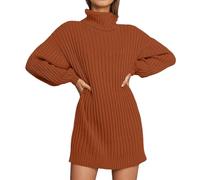 Vhersily 2026 Donna Autunno e Inverno Collo di Media Lunghezza di Abito Maglione Casual Home Maglione Maniche Lunghe Maxi Abiti Da Sera Elegante per Party Matrimonio Vestito Capodanno Caldo Eleganti