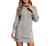 Vhersily 2026 Donna Autunno e Inverno Collo di Media Lunghezza di Abito Maglione Casual Home Maglione Maniche Lunghe Maxi Abiti Da Sera Elegante per Party Matrimonio Vestito Capodanno Caldo Eleganti