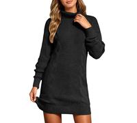 Vhersily 2026 Donna Autunno e Inverno Collo di Media Lunghezza di Abito Maglione Casual Home Maglione Maniche Lunghe Maxi Abiti Da Sera Elegante per Party Matrimonio Vestito Capodanno Caldo Eleganti