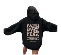 Vhersily 2026 Felpa con Cappuccio da Donna con Versetti della Bibbia Maniche Lunghe con Tasche con Versi della Bibbia Cristiana Antivento Abbigliamento Coppia per Fitness Jogging Yoga Tempo Libero