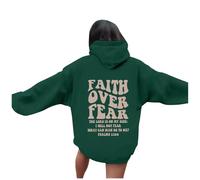 Vhersily 2026 Felpa con Cappuccio da Donna con Versetti della Bibbia Maniche Lunghe con Tasche con Versi della Bibbia Cristiana Antivento Abbigliamento Coppia per Fitness Jogging Yoga Tempo Libero