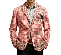 Vhersily 2026 Giacca da Uomo, Costume da Carnevale con Stampa Clown, Effetto Corda, con Paillettes, A Righe, Vintage Rave Partito Clubwear Curvy per Orientale Uso Quotidiano Allenamento Palestra