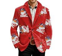 Vhersily 2026 Giacca da Uomo, Costume da Carnevale con Stampa Clown, Effetto Corda, con Paillettes, A Righe, Vintage Rave Partito Clubwear Curvy per Orientale Uso Quotidiano Allenamento Palestra