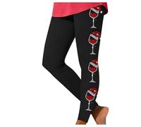 Vhersily 2026 Leggings Natale Invernali Donna Pantalone Sprotivi a Vita Alta All'aperto Carini Sportswear Elastico Vita Termico Pants Costumi di Carnevale A Tema Feste Regalo Natalizia Capodanno