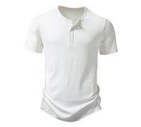 Vhersily 2026 Makingda Camicia Da Uomo Casual Maniche Corte, Camicia Henley Elegante Muscolosa Vintage Y2K Traspirante Muscolo Top Larga Estivo Gym Smanicato Canottiera Bodybuilding per Sport Palestra