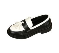 Vhersily 2026 Mocassini Classici da Donna Scarpe da Lavoro Suola Spessa con Nappe Eleganti e Casual con Plateau in Pelle Punta Tonda Formali Moderne con Suola Carrarmato Spessa Scarpe con Plateau