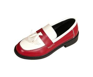 Vhersily 2026 Mocassini Classici da Donna Scarpe da Lavoro Suola Spessa con Nappe Eleganti e Casual con Plateau in Pelle Punta Tonda Formali Moderne con Suola Carrarmato Spessa Scarpe con Plateau