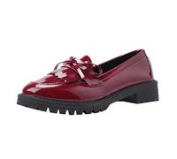 Vhersily 2026 Mocassini da Donna con Tacco Classico Antiscivolo Mary Jane Scarpe Basse da Lavoro Laccato Mocassini Punta Chiusa Suola Spessa Chic Cavo per Vacanze Oktoberfest Ufficio