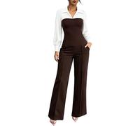 Vhersily 2026 Vestito Cerimonia Donna Due Pezzi Eleganti Slim Fit Tailleur da Lavoro Casual Oversize Complete Ufficio Giacche e Pantalone Completo da Cerimonia Comoda per Matrimoni e Feste