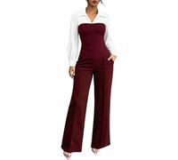 Vhersily 2026 Vestito Cerimonia Donna Due Pezzi Eleganti Slim Fit Tailleur da Lavoro Casual Oversize Complete Ufficio Giacche e Pantalone Completo da Cerimonia Comoda per Matrimoni e Feste