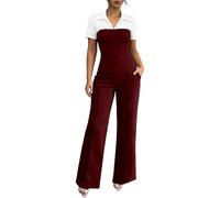 Vhersily 2026 Vestito Cerimonia Donna Due Pezzi Eleganti Slim Fit Tailleur da Lavoro Casual Oversize Complete Ufficio Giacche e Pantalone Completo da Cerimonia Comoda per Matrimoni e Feste
