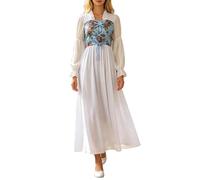 Vhersily Abiti da Pirata Vittoriani Medievali Eleganti Costumi da Strega e Fata Vintage Floreali Vestito Medievale Donna Abito Rinascimentale Elegante Cerimonia Abiti Curvy Lunghi per Matrimonio