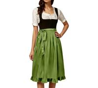 Vhersily Abito da Donna Midi in Stile Dirndl Lungo Disponibile in Taglie Forti con Camicetta Vintage Elegante Outfit per Feste Cocktail Costume per L’Oktoberfest Dirndl Donna