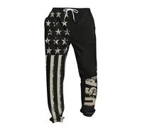 Vhersily Bandiera degli Stati Uniti Pesca Divertente Uomo Pantaloni della Tuta Morbido Running Joggers Yoga Pantaloni Lounge Wear, per Scooter, Motociclisti, Touring, per Indossare Nuovo Semestre