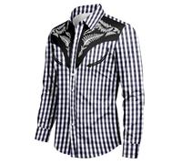 Vhersily Camicia da Uomo a Maniche Lunghe vestibilità Normale Senza Stiratura Casual Camicia da Lavoro da Uomo con Colletto Alto Tinta Unita per Il Tempo Libero Oktoberfest