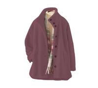 Vhersily Cappotto Donna Invernale Autunno Elegante Giacca Calda Primavera Eleganti con Bottoni Cappotti in Pile Comodo e Caldo con Tasche alla Moda Outwear Tinta Unita, Risvolti, di Lana di Pecora