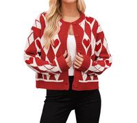 Vhersily Cardigan Da Donna, Casual, Lungo, A Maniche Lunghe, A Maglia Grossa, Con Bottoni, Vestibilità Aderente, Con Tasche Maglione Elegante Giacca Lunga Inverno Autunno per Relax e Tempo Libero