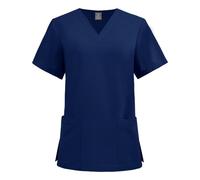 Vhersily Casacca Medico Donna Divisa Sanitaria Infermiere Uniforme a Maniche Corte per Tempo Libero, Uscire, Hip-Hop Palestra, Streetwear Fresche e Traspirant, Versatile Combinabile con Pantaloncini