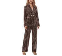 Vhersily Completo Da Donna In Velluto Da 2 Pezzi Completi Da Lavoro Con Risvolto A Tacca Doppiopetto, Blazer e Pantaloni Da Lavoro Slim Fit Autunno Inverno Morbido e Leggera Per Cena, Matrimonio