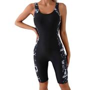 Vhersily Costume Piscina Donna Arena Costumi Interi Sportivi a Maniche Corte con Cerniera Costumes da Bagno Stampato, per Acqua Spiaggia Surf Nuoto, Traspirante, Asciugatura Rapida