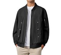 Vhersily Giacca A Vento Da Uomo Leggera Casual Stile Militare Con Tasche Multiple Giubbotti da Coppia Spessa Giacca in Cotone Termico Moderno Comoda Morbida per Allenamento e Palestra, Mezze Stagioni