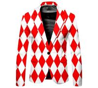 Vhersily Giacca Arcobaleno da Uomo Rainbow Blazer Gradient Tuta Formale da Lavoro Pride Mese D'Orgoglio Top, Appuntamenti, Balli, Matrimoni, Halloween, Carnevale Classico Chic Jackets, Smoking Natale