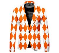 Vhersily Giacca Arcobaleno da Uomo Rainbow Blazer Gradient Tuta Formale da Lavoro Pride Mese D'Orgoglio Top, Appuntamenti, Balli, Matrimoni, Halloween, Carnevale Classico Chic Jackets, Smoking Natale
