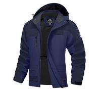 Vhersily Giacca da Sci Uomo Impermeabile Foderata in Pile con Cappuccio Staccabile Invernale Calda da Pattinaggio su Ghiaccio Cappotti Giacca Termica da Snowboard, da Trekking, per Arrampicata