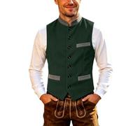 Vhersily Gilet da Uomo per Abito da Matrimonio Elegante Gilet Classico da Matrimonio Senza Maniche per Oktoberfest da Cocktail Travestimento di Oktoberfest per Halloween Carnevale