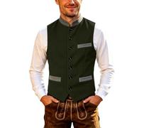 Vhersily Gilet da Uomo per Abito da Matrimonio Elegante Gilet Classico da Matrimonio Senza Maniche per Oktoberfest da Cocktail Travestimento di Oktoberfest per Halloween Carnevale