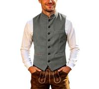 Vhersily Gilet da Uomo per Abito da Matrimonio Elegante Gilet Classico da Matrimonio Senza Maniche per Oktoberfest da Cocktail Travestimento di Oktoberfest per Halloween Carnevale