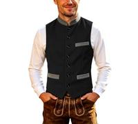 Vhersily Gilet da Uomo per Abito da Matrimonio Elegante Gilet Classico da Matrimonio Senza Maniche per Oktoberfest da Cocktail Travestimento di Oktoberfest per Halloween Carnevale
